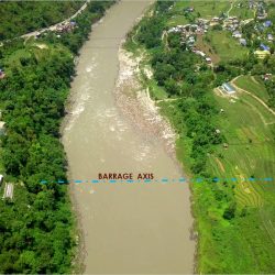 Barrage Axis viewed to downstream